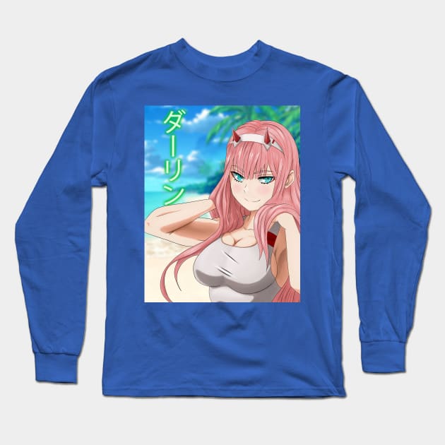 Zero Two Beach! Long Sleeve T-Shirt by Dejaniro